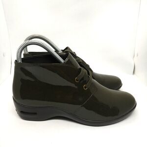 Cole‎ Haan Nike Air Bria Green Leather Bootie  Women's Size 6 B
